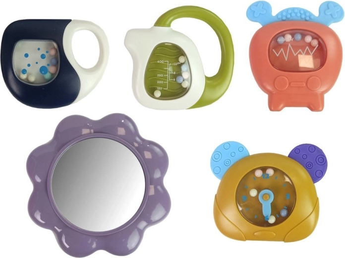 Sonagli e massaggiagengive sospesi per lo sviluppo della motricità