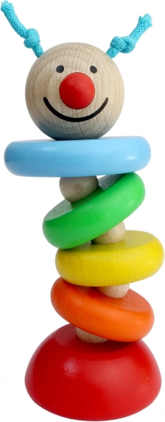 Detoa bruco su elastico – giocattolo motorico in legno per neonati