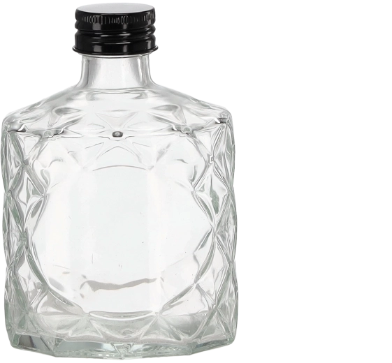 Bottiglia diamante da 250 ml con tappo metallico da 28 mm