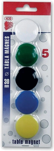 Magneti 30 mm, 5 pz – mix di colori