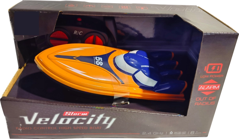 Motoscafo da gara R/C Velocity 1:16 2,4 GHz arancione