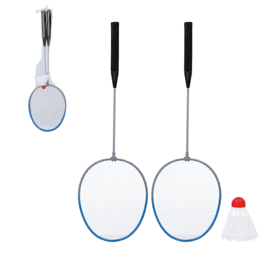 Set da badminton con 2 racchette e volano