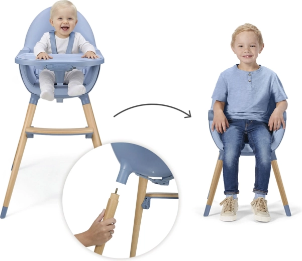 2 in 1: seggiolone alto e sedia bassa in un attimo