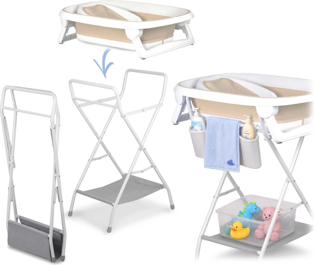 Supporto pieghevole per un bagnetto confortevole