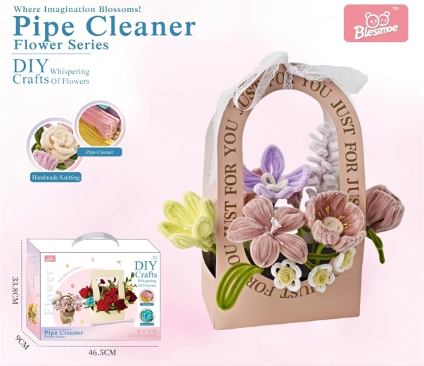 Kit creativo fai-da-te per creare un bouquet di fiori per bambini