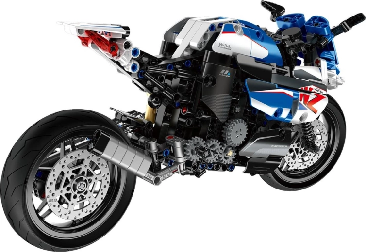 Moto sportiva dettagliata con aspetto meccanico