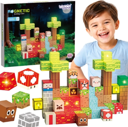 Woopie blocchi da costruzione magnetici foresta 75 pz