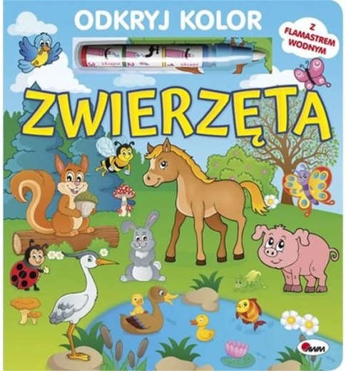 Scopri i colori: Animali – album da colorare ad acqua riutilizzabile