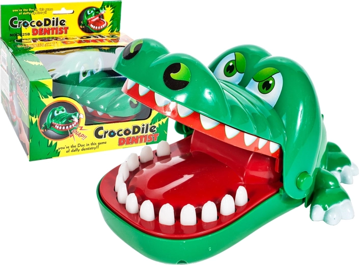 gioco dentino malato – coccodrillo dal dentista 16 × 13 cm