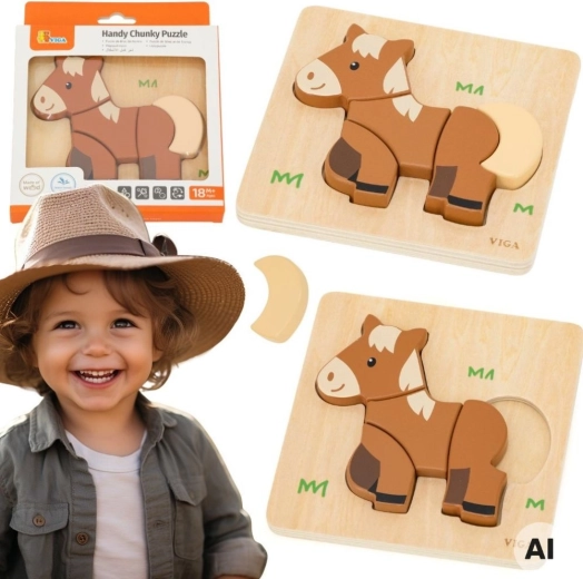 Puzzle in legno Viga Il mio amico cavallo