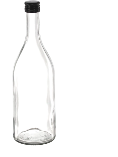 Bottiglia BDR 500 ml con tappo a vite Ø 25 (8 pz)
