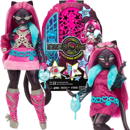 Bambola Monster High Catty Noir con armadio e sorprese