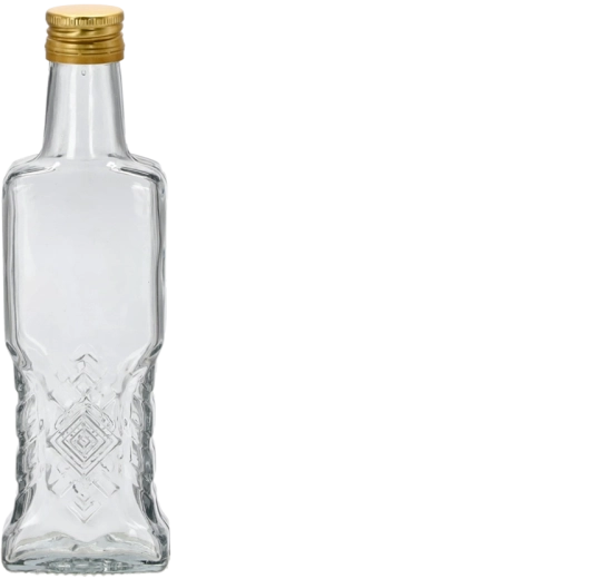 Bottiglia in vetro Ukrainka 200 ml con tappo a vite
