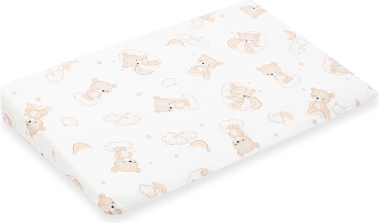 Fodera per cuscino a cuneo per bambini NEW BABY Basic 59 × 37 cm, orsetto, beige