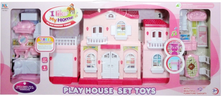 Casa delle bambole in plastica con luci e suoni