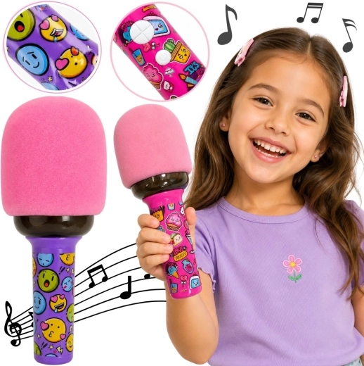 Microfono karaoke wireless Woopie con altoparlante Bluetooth e illuminazione LED per bambini