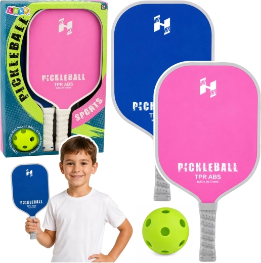 Set rosa-blu per pickleball – 2 racchette e pallina perforata