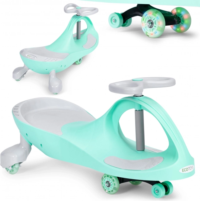 Wiggle car con ruote LED verde ECOTOYS