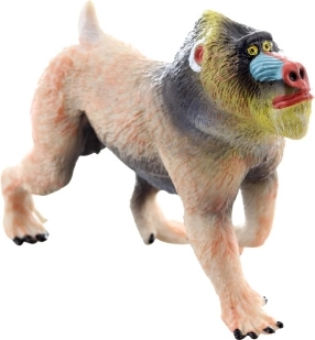 Figuretta in plastica di mandrillo 10 cm