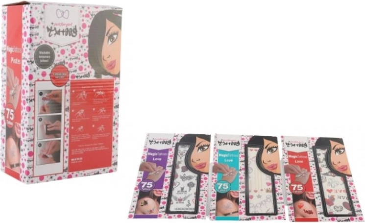 Magic Tattoos tatuaggi temporanei lavabili da applicare (75 pz)