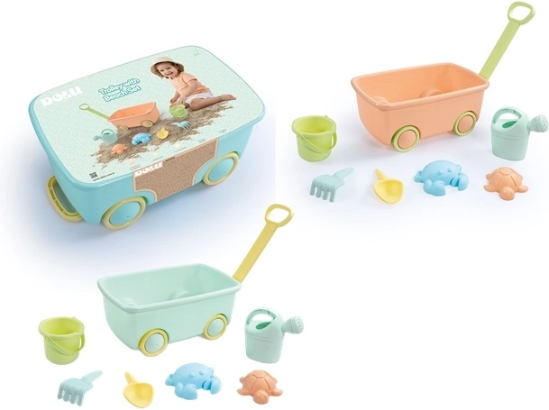 Carrello da spiaggia Dolu con set per la sabbia