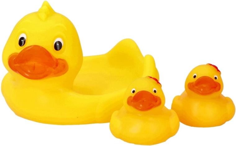 Giocattolo da bagno e portasapone Moms Care paperelle - 3 pezzi
