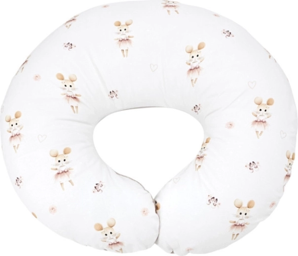 Cuscino piccolo per l’allattamento Eko Velvet Ballerina Mouse 60 × 60 cm