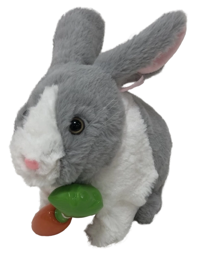 Coniglietto interattivo Orecchie grigio in peluche