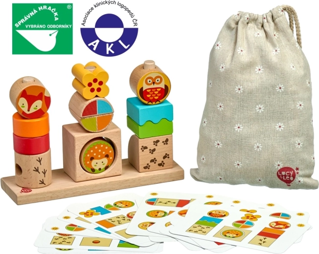 Lucy & Leo Giorno e notte – puzzle in legno con schede modello