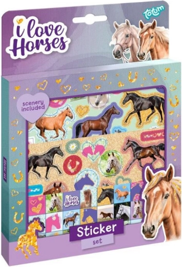 Adesivi cavallini – set con decorazione in cartone