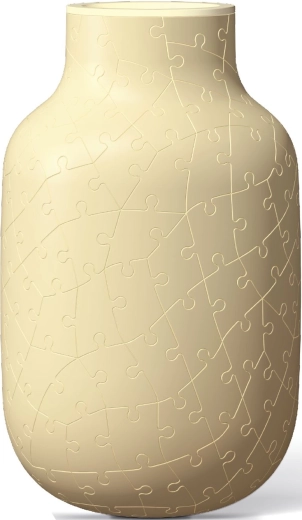 Vaso puzzle 3D moderno giallo crema