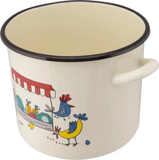 Smalto color crema con decorazione Kurki