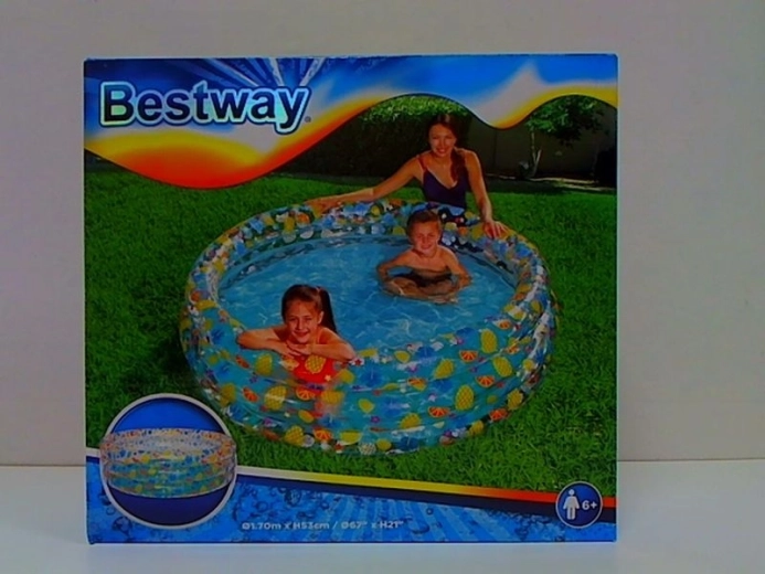 Piscina gonfiabile per bambini Bestway con motivo tropicale, 3 camere