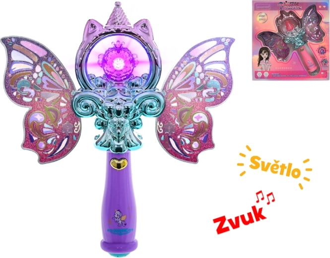 Bacchetta magica luminosa per piccole fate 21 cm