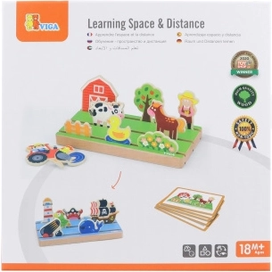Gioco educativo in legno Viga per apprendimento della distanza 2 in 1