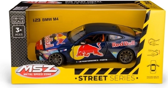 Modello di auto MSZ BMW M4 Red Bull in scala 1:23