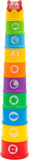 Bicchierini impilabili numerati con melodia BABY MIX, 10 pezzi