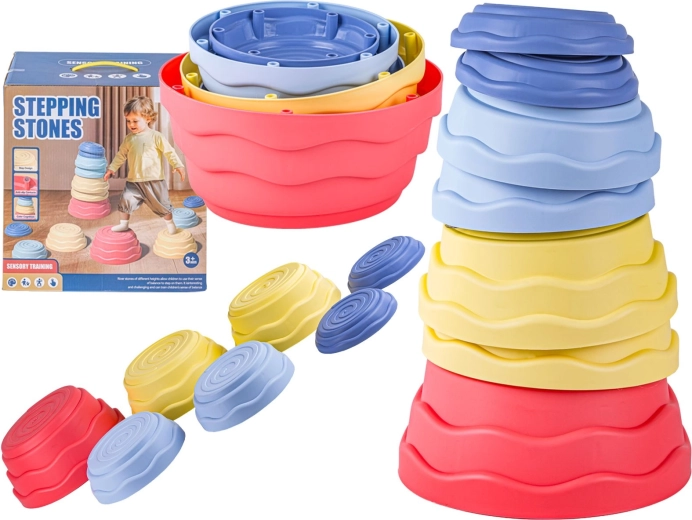 Percorso sensoriale di equilibrio per bambini – pietre di equilibrio 7 pz