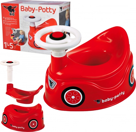 Vasino per bambini a forma di auto BIG New Bobby Car con volante e clacson