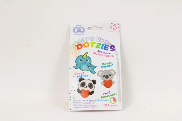 Diamond Dotz Love You Chums – set di adesivi per diamond painting (3 pz)