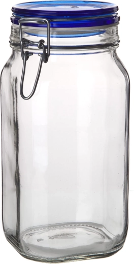 Barattolo ermetico in vetro con chiusura a leva 1,5 l FIDO Blue