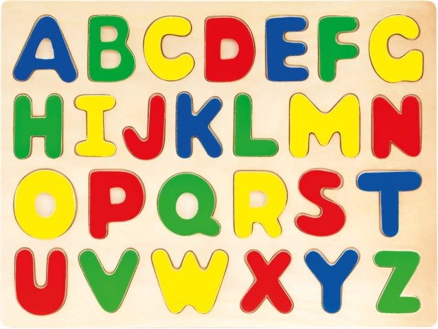 Puzzle in legno con lettere dell'alfabeto per bambini Bino
