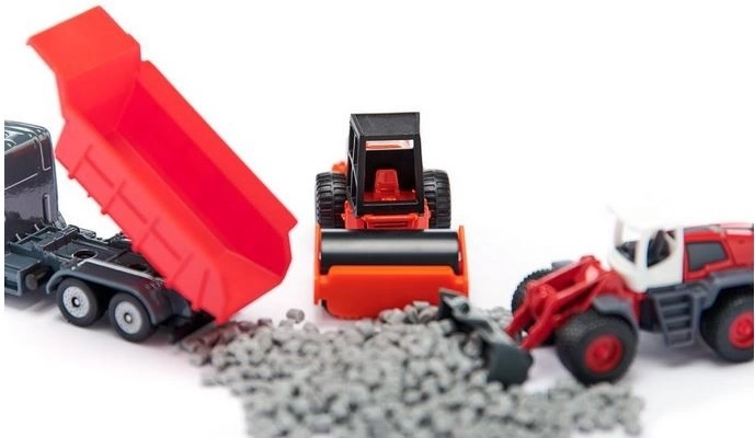 Autocarro ribaltabile e pala per carichi realistici
