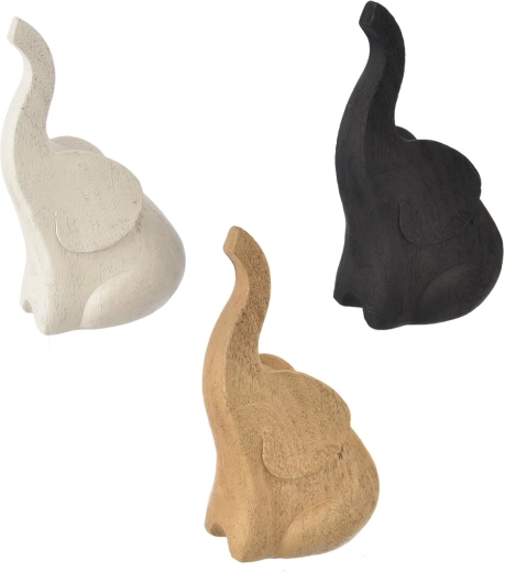 Figurina decorativa a forma di elefante in poliresina 17 cm (mix 3 varianti)