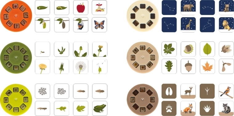 Sei dischi educativi intercambiabili