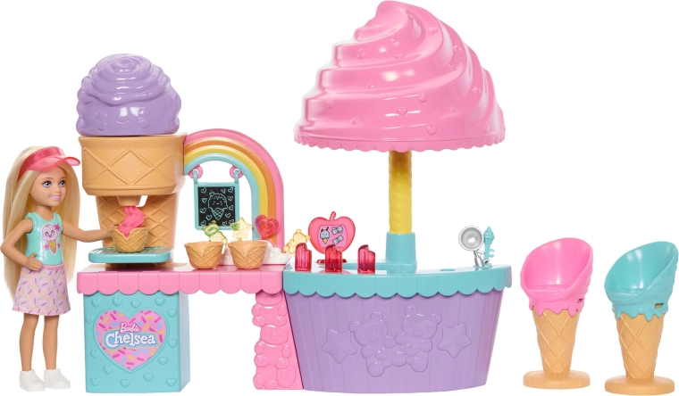 Decorazioni e accessori realistici della gelateria