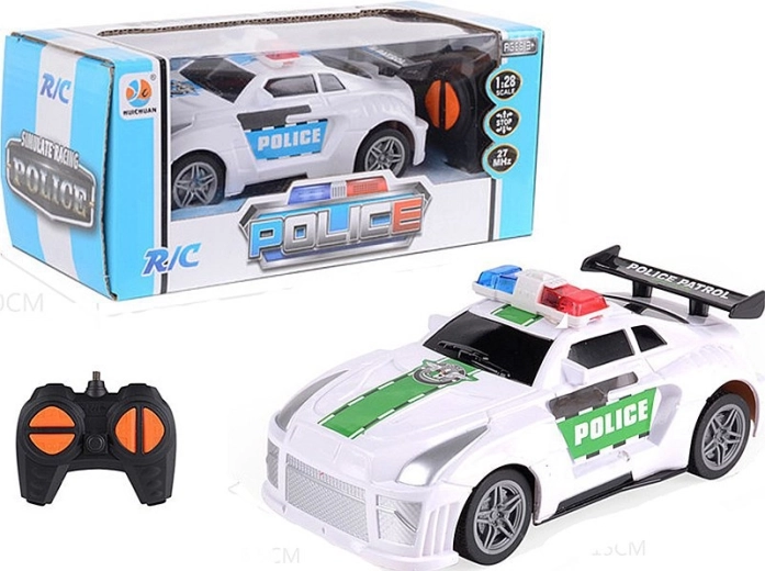 Auto della polizia RC Adar con telecomando 27 MHz 1:28 - 1 pezzo