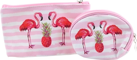 Trousse cosmetica fenicotteri – set da 2 pz