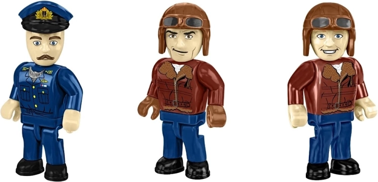 3 minifigure dell’equipaggio per una scena autentica