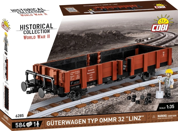 COBI Collezione storica WWII vagone merci Gterwagen tipo OMMR 32 Linz 1:35